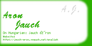 aron jauch business card
